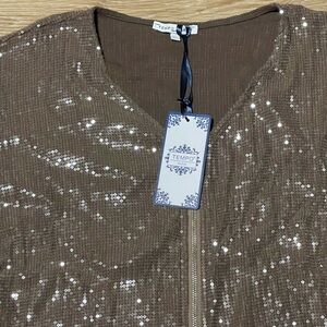 Tempo Paris Chocolate Brown Top